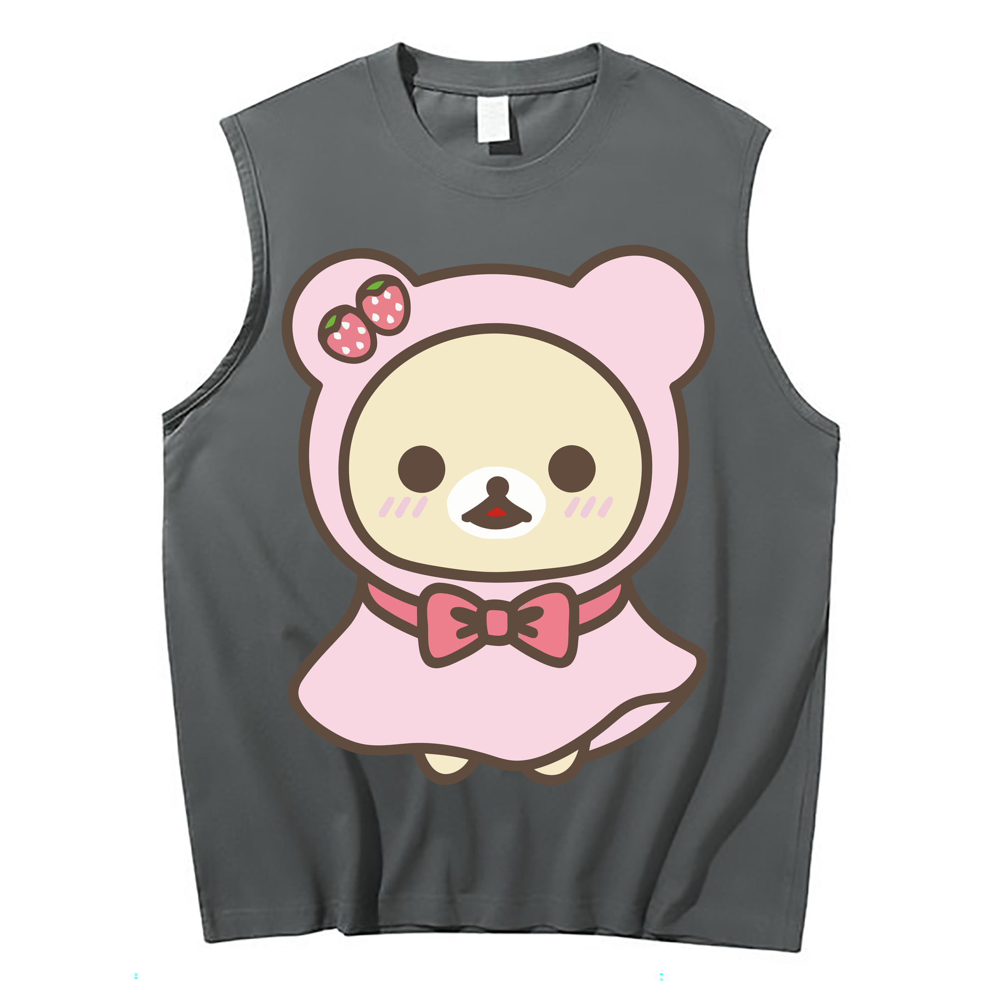 （画像用） リラックマ リラックマ キイロイトリ Rilakkuma Korilakkuma Kiiroitori コットン100％タンクトップ（フロントプリント）